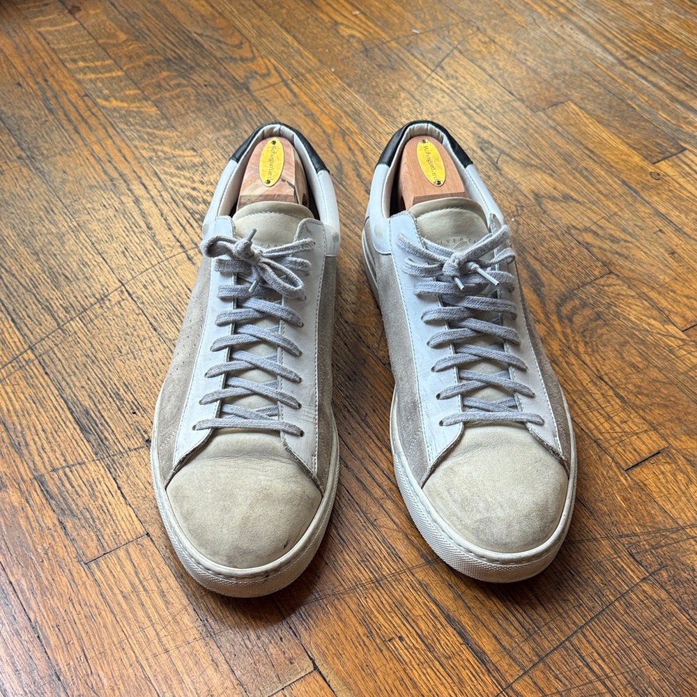 Oliver Cabell Light Gray Suede Sneakers